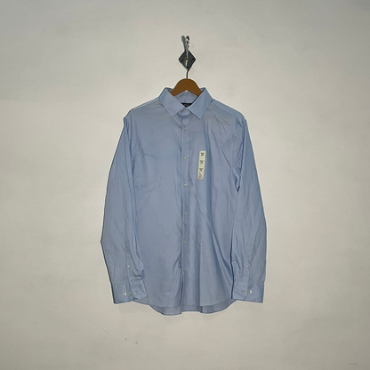 M&S Men's Dress Shirt Sky Blue Preloved #3418