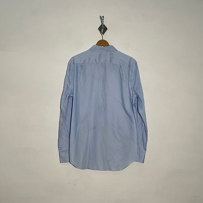 M&S Men's Dress Shirt Sky Blue Preloved #3418
