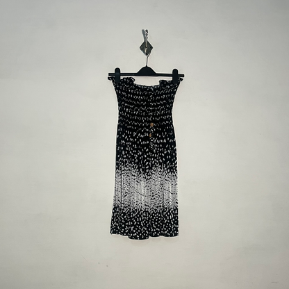 Black & White Printed Ladies Skirt Preloved Clothing #3368