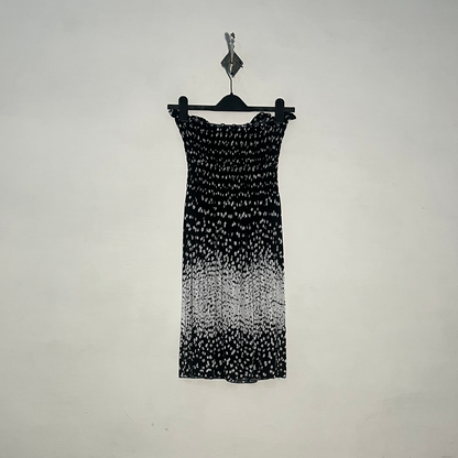 Black & White Printed Ladies Skirt Preloved Clothing #3368
