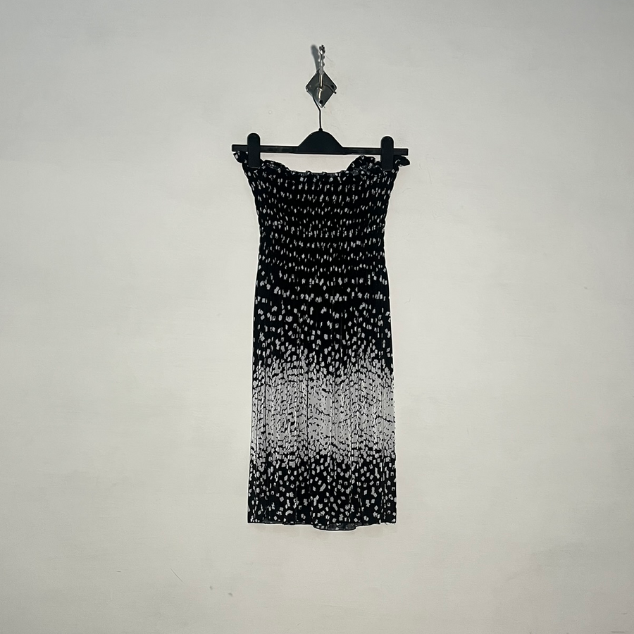 Black & White Printed Ladies Skirt Preloved Clothing #3368