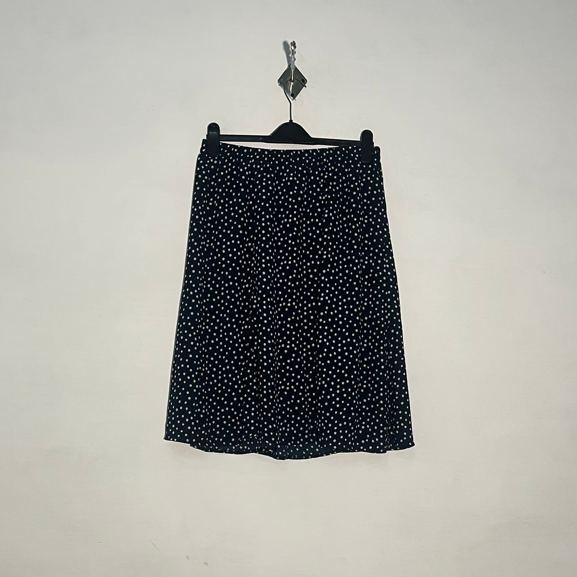 Atelier GS Dark Blue & White Dotted Ladies Skirt Preloved #3366