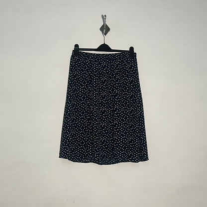 Atelier GS Dark Blue & White Dotted Ladies Skirt Preloved #3366