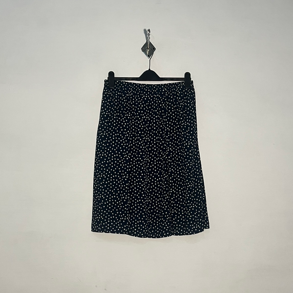 Atelier GS Dark Blue & White Dotted Ladies Skirt Preloved #3366