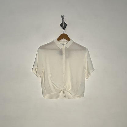 H&M Kids White Crop Top Preloved Clothing #3377