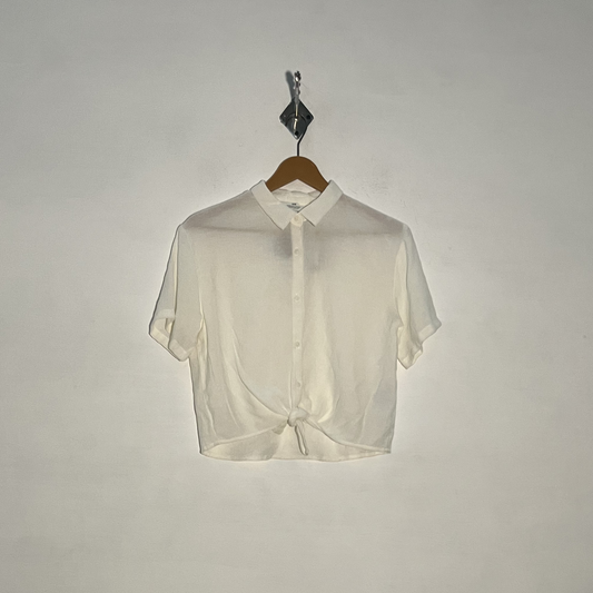 H&M Kids White Crop Top Preloved Clothing #3377