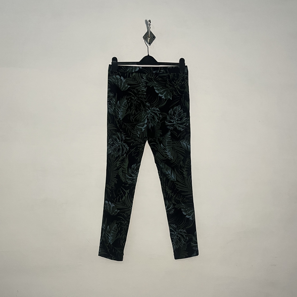 F&F Women Black & Green Printed Pants Preloved #3384