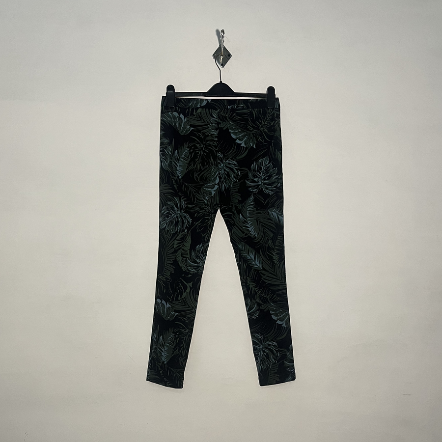 F&F Women Black & Green Printed Pants Preloved #3384