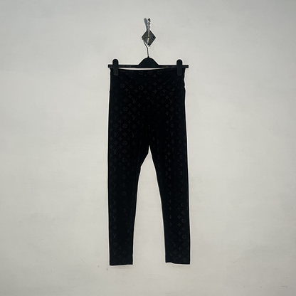 Louis Vuitton Women Black Printed Trousers Preloved #3383