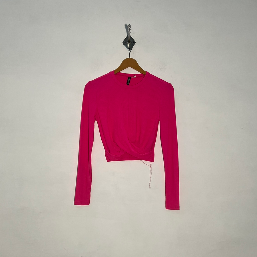 Divided Women Pink Crop Top Preloved Clothing #3392