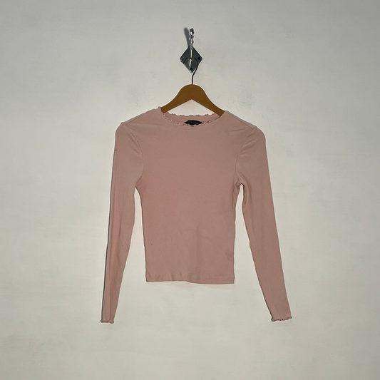 New Look Women Baby Pink Crop Top Preloved #3391