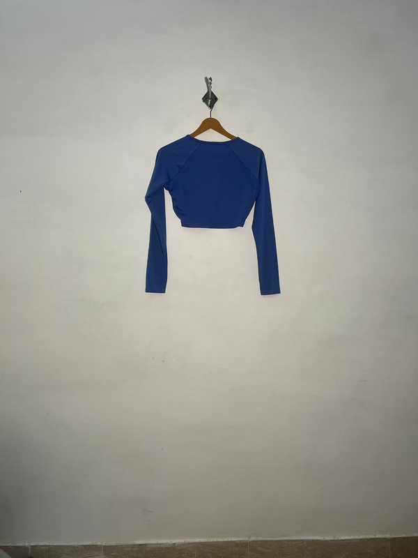 Gymshark Women Blue Crop Top Preloved Clothing #3390