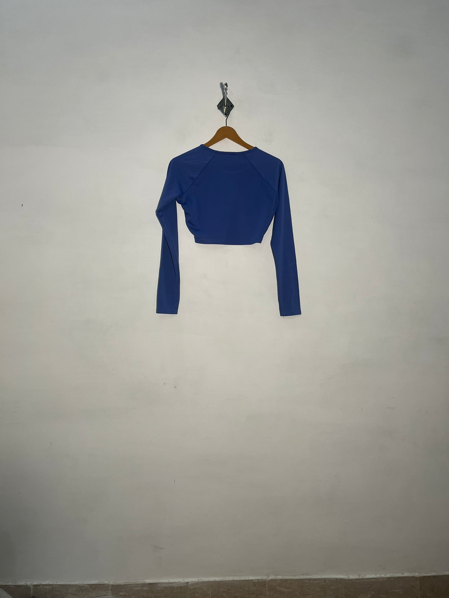 Gymshark Women Blue Crop Top Preloved Clothing #3390