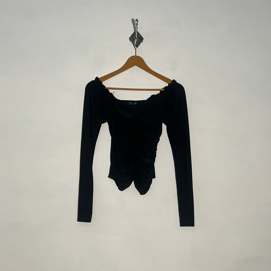 Vichi Women Black Crop Top Preloved Clothing #3389