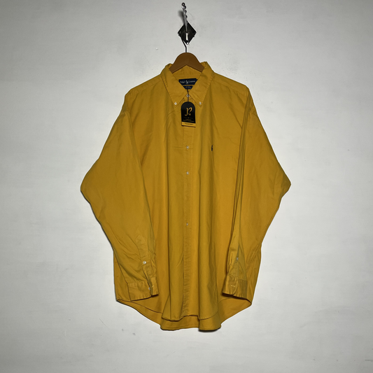 Ralph Lauren Men Dress Shirt Yellow Preloved #3467