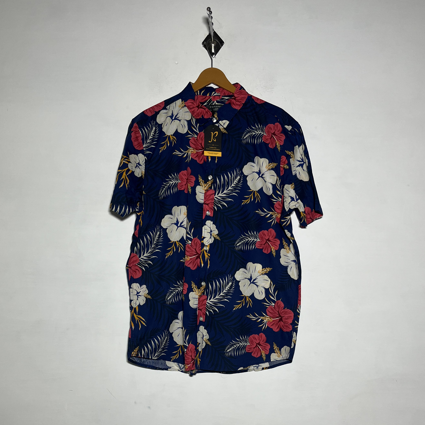 Primark Men Dress Shirt Multicolor Floral Preloved #3472