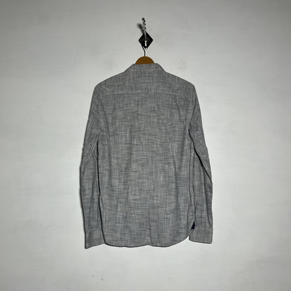 Superdry Men Dress Shirt Gray Preloved #3461