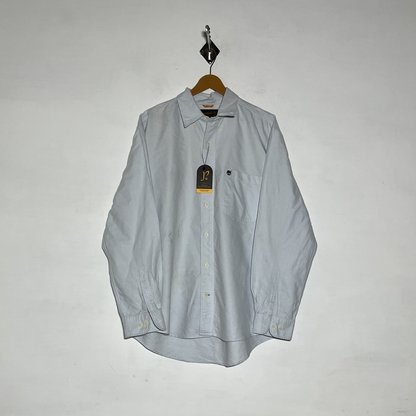 Timberland Men Dress Shirt Preloved Off White #3469