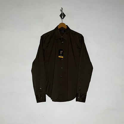 Zara Man Men Dress Shirt Preloved Brown #3464