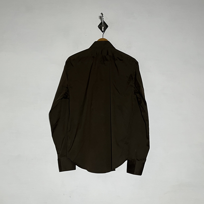 Zara Man Men Dress Shirt Preloved Brown #3464