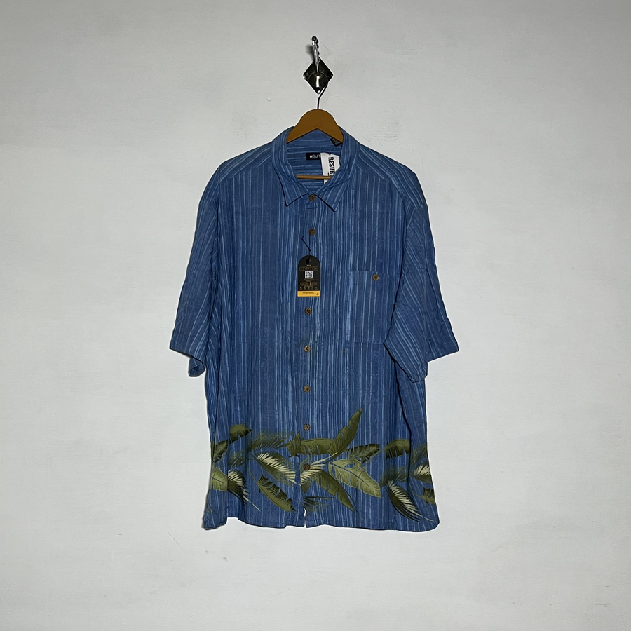 Purtan Men Dress Shirt Preloved Blue Lining #3461