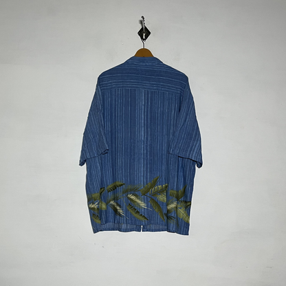 Purtan Men Dress Shirt Preloved Blue Lining #3461