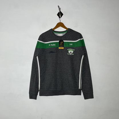 O'Neills Men's Sweatshirt Gray and Green White Preloved #3501