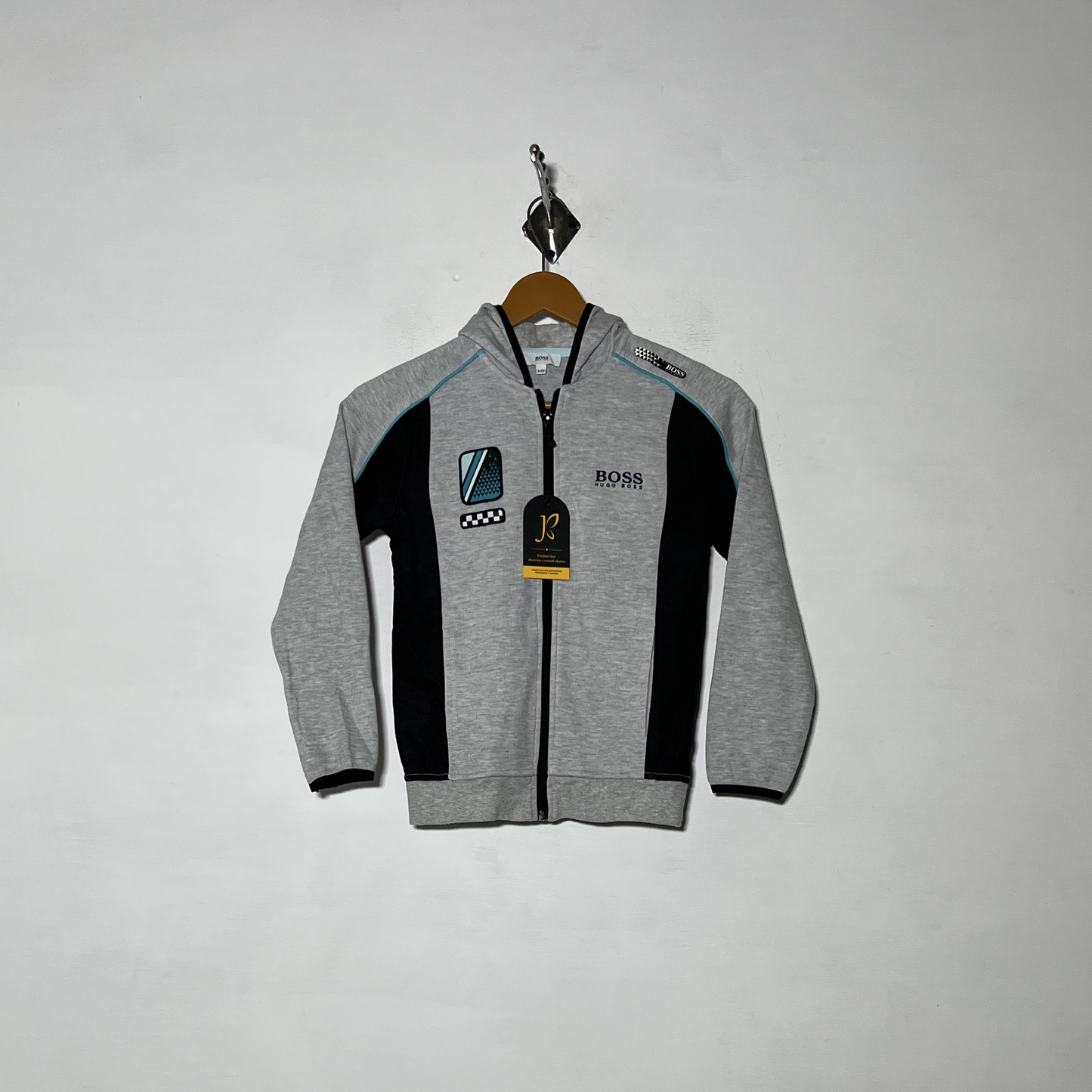 Boss Kids Hood Gray and Black Preloved #3496