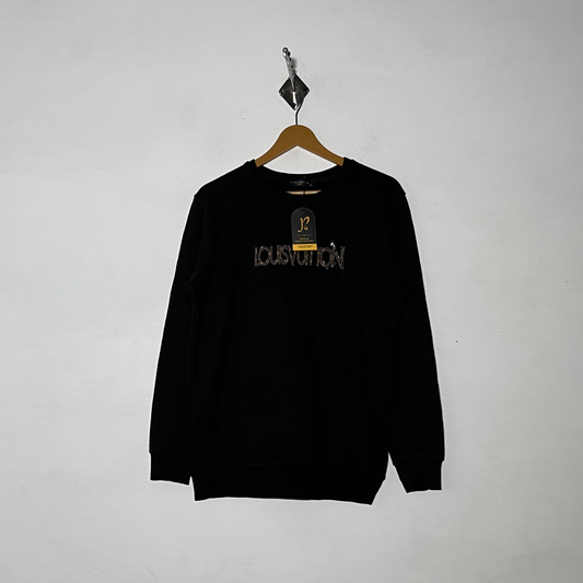 Louis Vuitton Men's Sweatshirt Black Preloved #3507