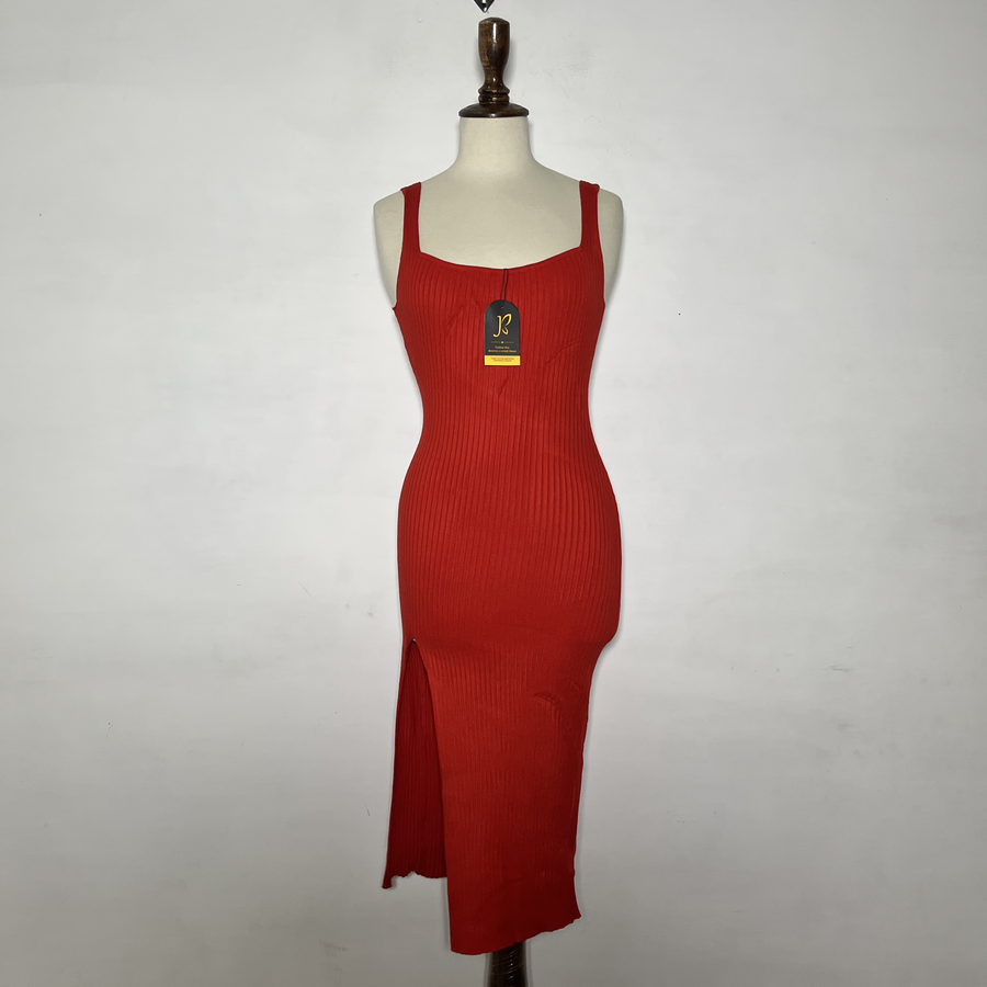 Divided Bodycon Red Winter Preloved Clothing #3621