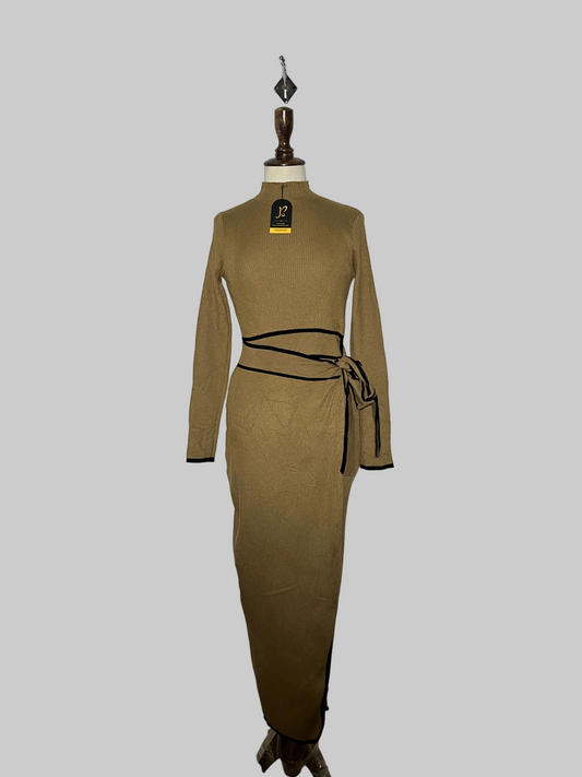 Shein Bodycon Dark Camel Winter Preloved Clothing #3617
