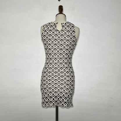 Primark Bodycon White and Black Winter Preloved Clothing #3620