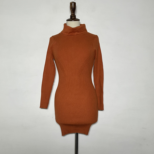 Dark Orange Bodycon Winter Preloved Clothing #3623