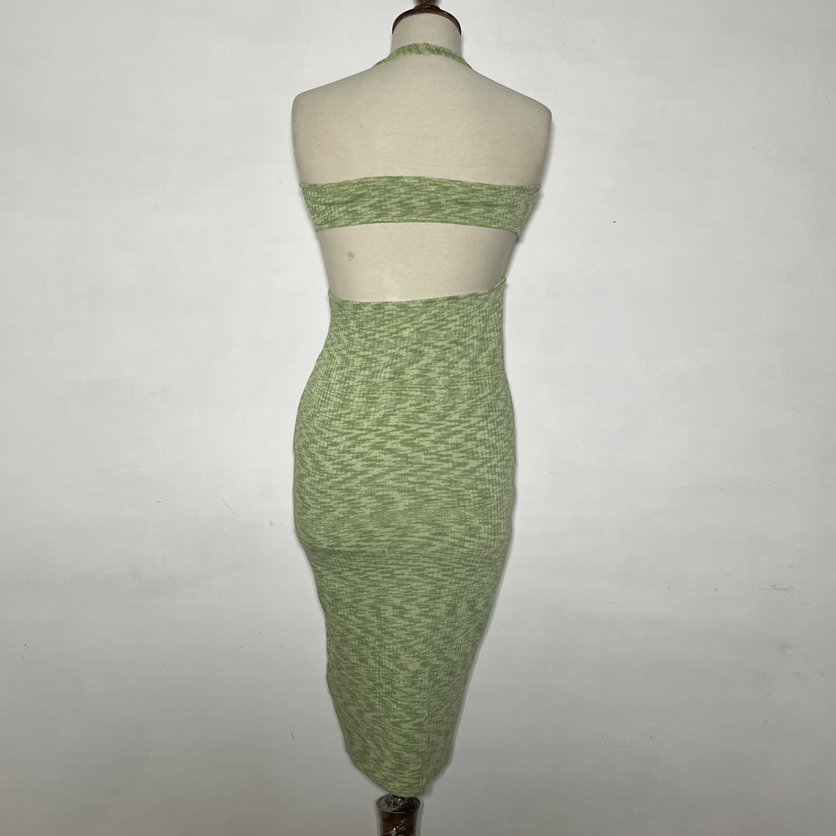 Divided Bodycon Parrot Green Winter Preloved Clothing #3616