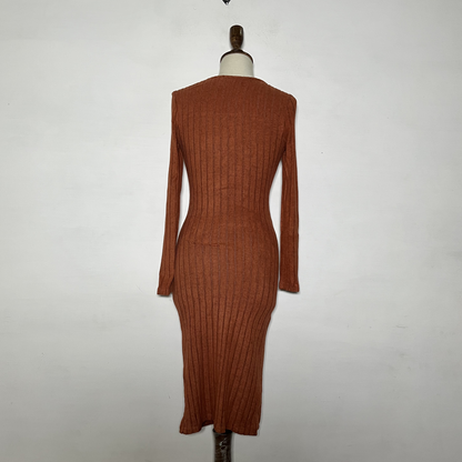 Shein Bodycon Dark Orange Winter Preloved Clothing #3626