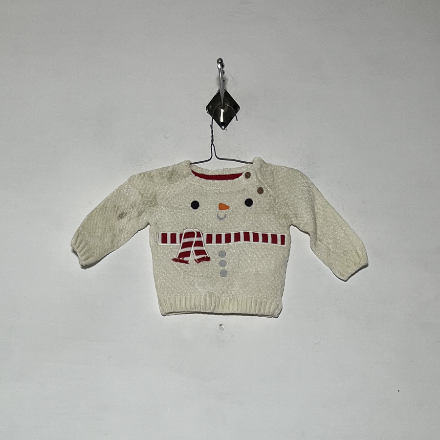 White and Red Printed Kids Blouse Preloved Clothing #3682