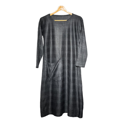 Black and Gray Women Ladies Frock #1555