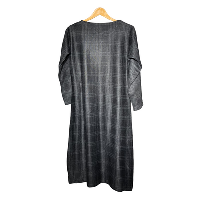 Black and Gray Women Ladies Frock #1555