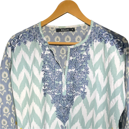 Khaadi Printed Embroidered Kurta – Multi-Toned Elegance #129