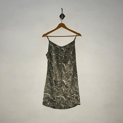 Green Off White Printed Women's Maxi Dress #3004