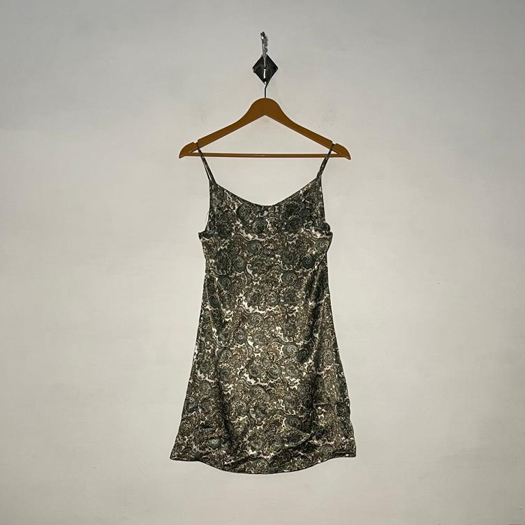 Green Off White Printed Women's Maxi Dress #3004