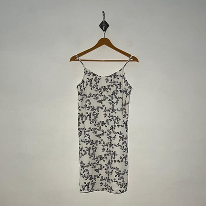 White and Green and Purple Floral Women's Maxi Dress #3002