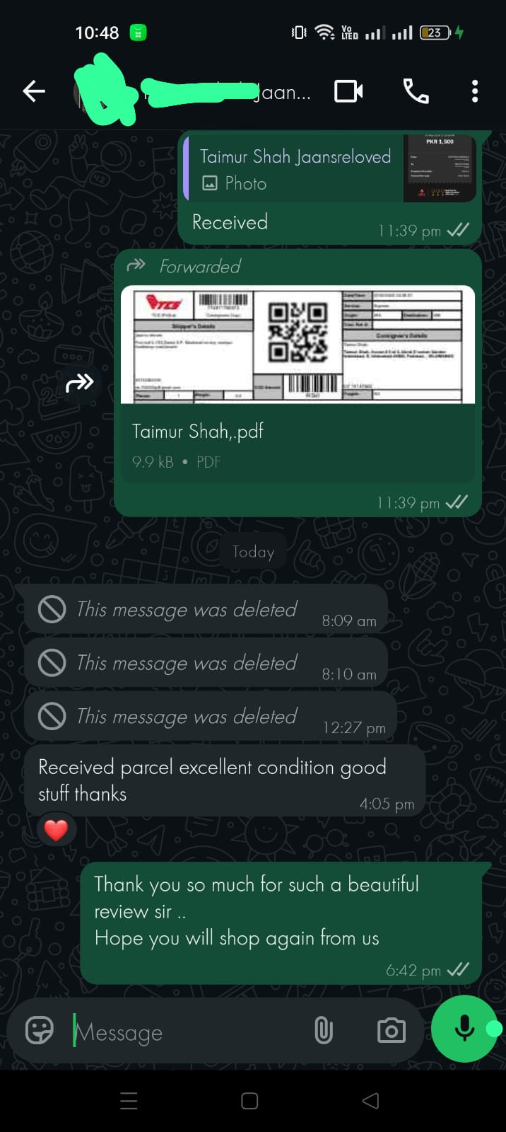 Customer Review