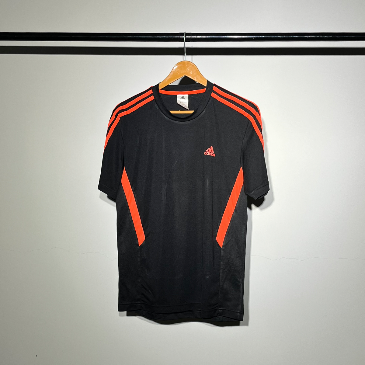 Adidas Performance Sports T-Shirt – Black & Red #044.