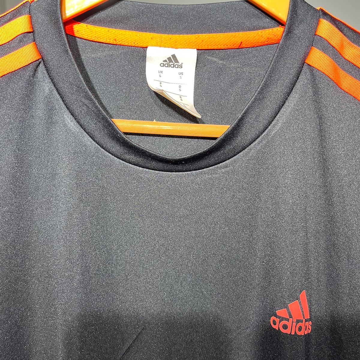 Adidas Performance Sports T-Shirt – Black & Red #044.