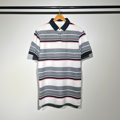 Primark Striped Polo T-Shirt – Casual & Stylish #069