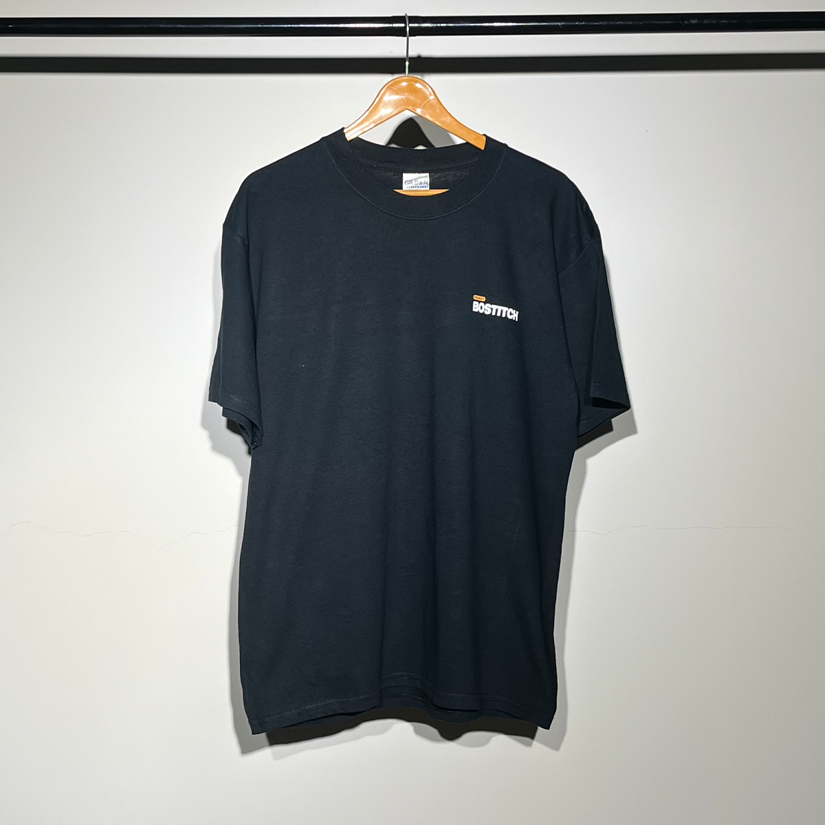 Gildan Black Bostitch Logo T-Shirt – Comfortable & Durable #076