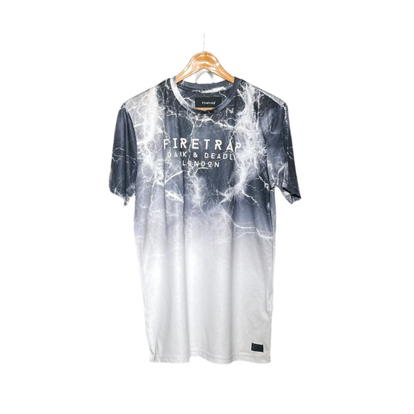 Firetrap Dark & Deadly London Graphic T-Shirt – Black & White #062