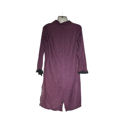 Ideas Plum Textured Button-Down Kurta #106