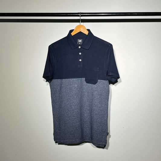 Lee Two-Tone Classic Polo Shirt – Navy & Grey #053